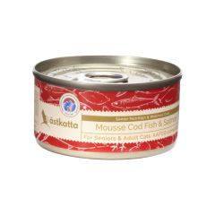 Astkatta 三文魚鱈魚老貓護理主食罐 (慕絲罐) 80g