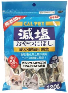 日本秋元CAL PET低鹽沙丁小魚乾 (貓犬用) 120g