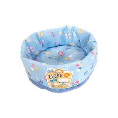 91724 貓用涼爽圓形舒適床(藍色) 40x20cm