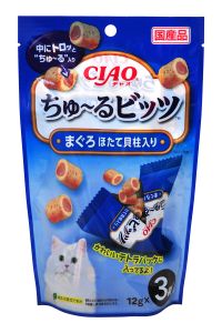 Ciao 流心粒粒 吞拿魚 帶子味 (12g x3)