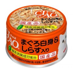 Ciao  白身吞拿魚+ 白飯魚仔 85g (A-02)