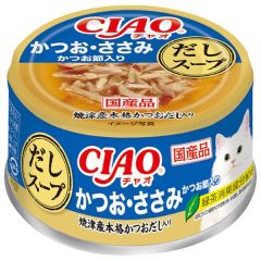 Ciao 湯罐 鰹魚 雞肉木魚入  燒津鰹魚湯 80g (A-232)