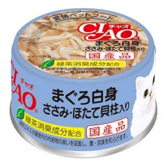 Ciao  白肉吞拿魚+雞肉+元貝 85g (A-83)