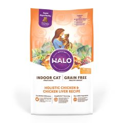 HALO 無穀物室內貓糧-健美體態 雞肉及雞肝配方 3磅
