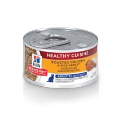 Hill's Feline Adult 7+ Healthy Cuisine Roasted Chicken & Rice Medley Stew 2.8oz