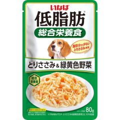 Inaba 低脂肪綜合營養狗軟包-雞肉野菜 80g