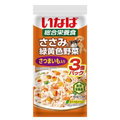 Inaba 雞肉+野菜軟包狗糧 (地瓜入) 60gx3
