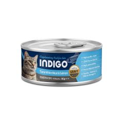 Indigo 吞拿魚三文魚貓罐頭 80g