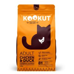 KOOKUT 天然無穀物成貓糧-雞肉鴨肉 1.5kg