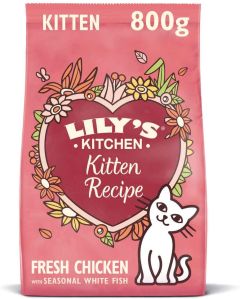 Lily's Kitchen 無穀物鮮雞 幼貓專用 800g (粉色)