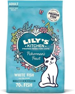 Lily's Kitchen 無穀物鮮味魚肉餐 貓用 2kg (藍色)