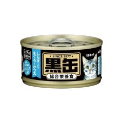 黑罐Mini 貓罐頭 - 吞拿魚 + 白飯魚 80g Maruha 