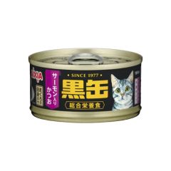 黑罐Mini 貓罐頭 - 吞拿魚 + 鰹魚+三文魚 80g 