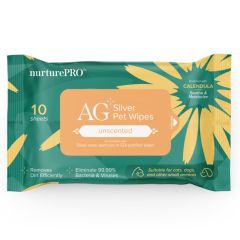 Nurture Pro AG+ 銀離子寵物親膚消毒濕紙巾 10片-原味