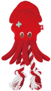 牙繩狗玩具 魷魚 (紅色) 300 x 110 x 45 mm