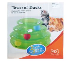 貓玩具 - 三層螺旋盤 (顏色隨機)