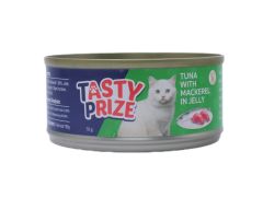 Tasty Prize  貓罐頭 - 吞拿魚伴鯖魚 (綠色) 70克