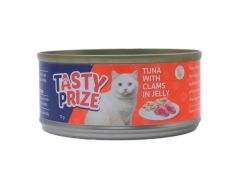 Tasty Prize  貓罐頭 - 吞拿魚伴蛤 (橙色) 70克