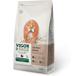 Vigor & Sage  百合美毛小型成犬糧 - 三文魚綠茶 2kg
