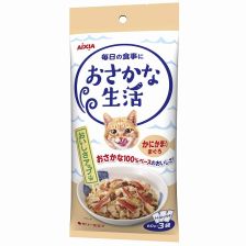 Aixia Fish Life 吞拿魚蟹袋裝濕糧 60gX3