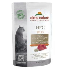 Almo Nature HFC Jelly For Adult Cat 55g Tuna With Whitebait 