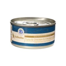 Astkatta 吞拿魚走地雞及雞肝護理主食罐 (肉絲罐) 80g