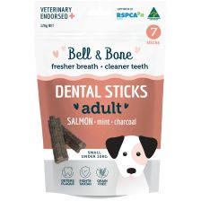 Bell & Bone 三文魚+薄荷活性碳天然潔齒棒 7條 (小型犬)