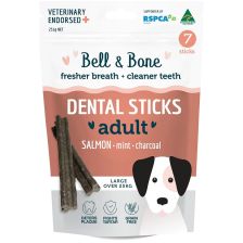 Bell & Bone 三文魚+薄荷活性碳天然潔齒棒 7條 (大型犬)