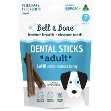 Bell & Bone 羊肉+薄荷麥盧卡蜂蜜天然潔齒棒 7條 (大型犬)