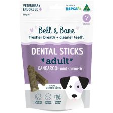 Bell & Bone 袋鼠+薄荷薑黃天然潔齒棒 7條 (小型犬)