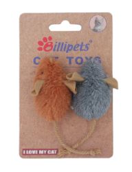 Billipets 貓玩具 5cm - 雙色毛絨老鼠