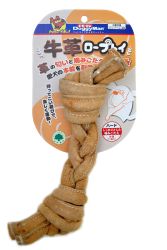 Doggyman Leather Made Rope Toy Bone