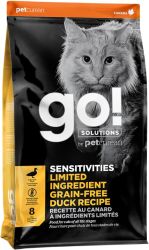 GO  Solutions Sensitivities Limited Ingredient Grain Free Duck Cat Food Recipe 8lb