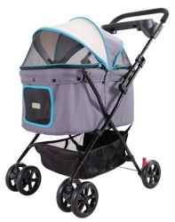 Ibiyaya  Easy Strolling Pet Buggy – Simple Gray