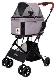 Ibiyaya Trovois Tri-fold Pet Travel System - Nimbus Gray