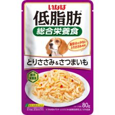 Inaba 低脂肪綜合營養狗軟包-雞肉甜薯 80g