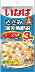 Inaba  雞肉+野菜軟包狗糧 (芝士) 80gx3