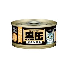 黑罐Mini 貓罐頭 - 吞拿魚 + 鰹魚+雞肉 80g