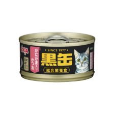 黑罐Mini 貓罐頭 - 吞拿魚 + 鰹魚+蟹肉棒 80g 