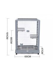 MEET 205 鐵質寵物籠 (69x47x101cm) 灰色