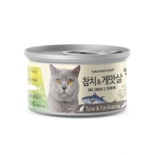 Meowow  高級白吞拿魚+蟹肉貓湯罐 80g