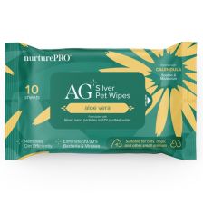 Nurture Pro AG+ 銀離子寵物親膚消毒濕紙巾 10片-蘆薈味