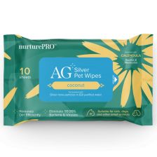 Nurture Pro AG+ 銀離子寵物親膚消毒濕紙巾 10片-椰子味