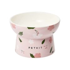 Petkit  波點陶瓷高腳碗 單碗 - 櫻花粉