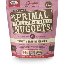 PRIMAL  Freeze Dried Nuggets For Dogs -Turkey & Sardine 14oz