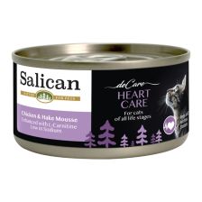 Salican 雞肉,鱈魚肉慕斯貓罐 (心臟護理) 80g (紫)