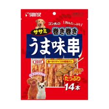 雞肉片卷極細牛皮棒狗小食 14件 