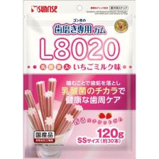 狗零食 潔齒條 含乳酸,草莓牛奶味 120g SS L8020