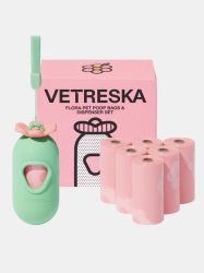 Vetreska Flora Pet Poop Bags With Dispenser
