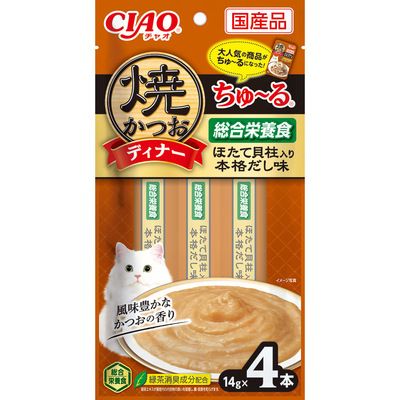 Ciao <燒鰹魚晚餐超奴> 帶子入日式高湯 14g x 4